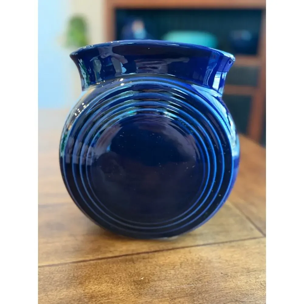 Fiesta Millennium II Cobalt Disc Vase Pitcher HLC USA Commemorative
